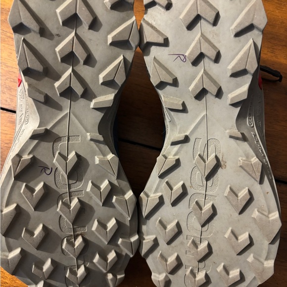 Salomon Blue and Black Athletic Trail Shoes - Picture 4 of 5